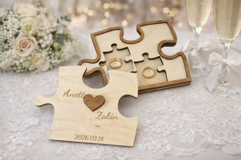 puzzle gyűrűtartó