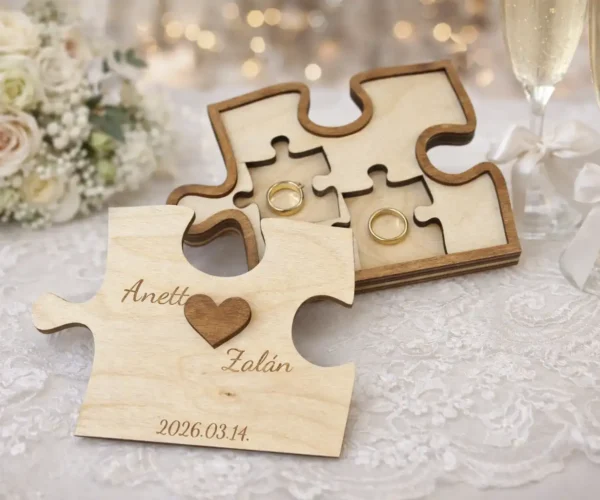 puzzle gyűrűtartó