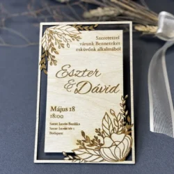 Gravírozott esküvői meghívó