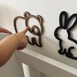 Skandináv stílusú babaszoba fali dekoráció erdei állatokkal