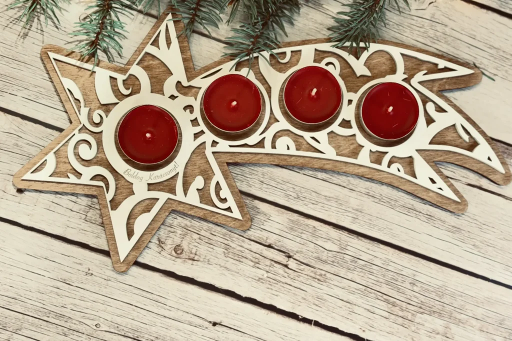 adventi mécsestartó