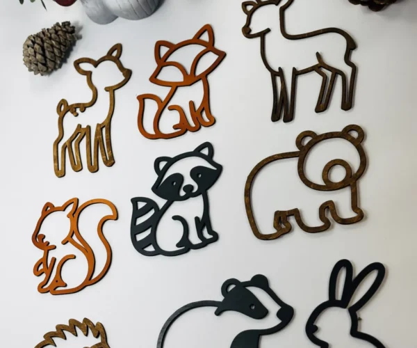 Skandináv stílusú babaszoba fali dekoráció erdei állatokkal