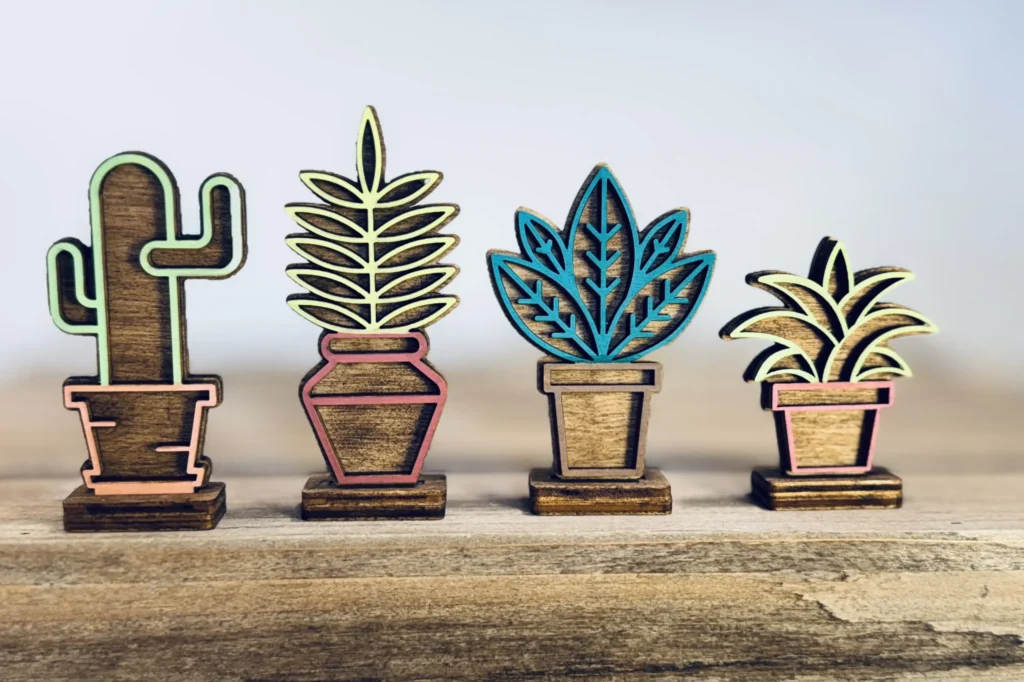 fa növény dekoráció szett