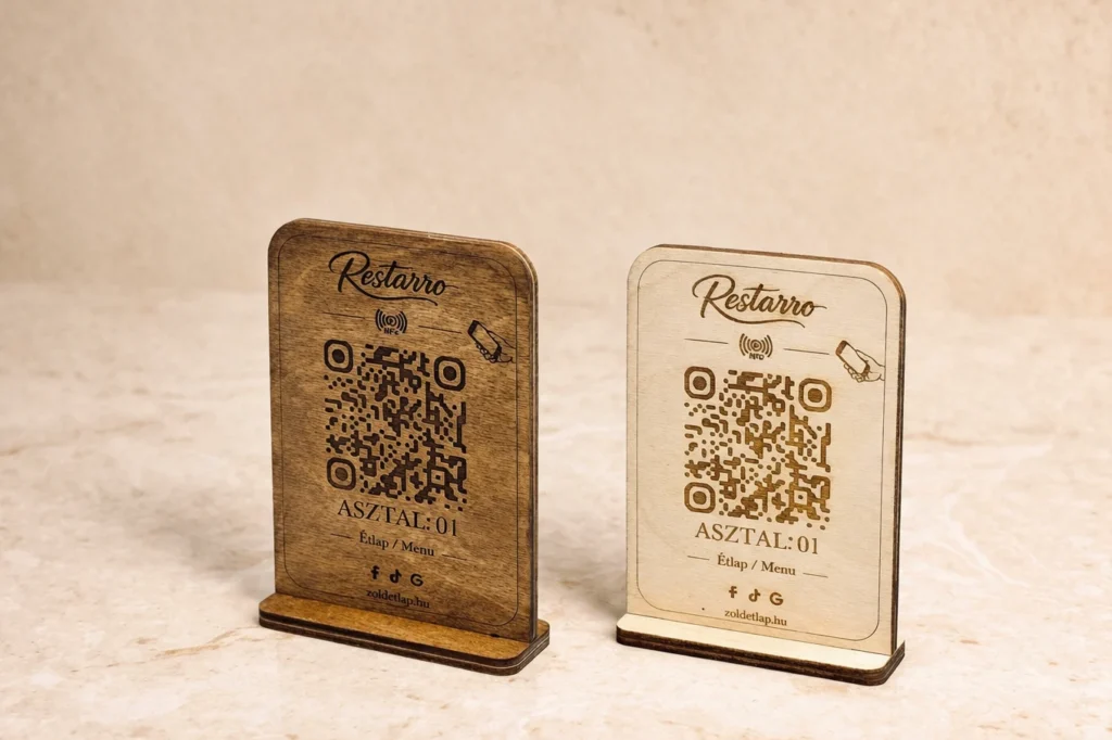 QR és NFC tábla