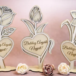 Anyák napi fa virágdísz háromféle virágmintával