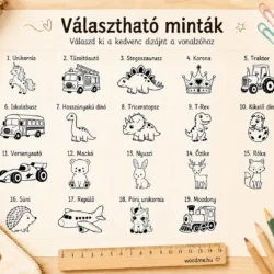 névre szóló fa vonalzó