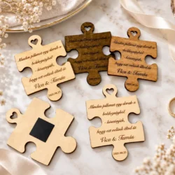 Esküvői köszönőajándék – mágneses puzzle vendégeknek